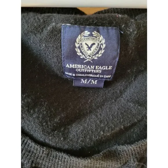 American eagle black dolman sweater lounge work attire comfortable medium - Picture 2 of 3